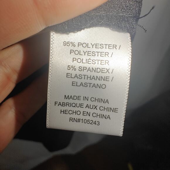 Bobeau Women M Black V Neck Pullover Crepe Short Sleeves Midi Dress Pockets NWT - Picture 6 of 11